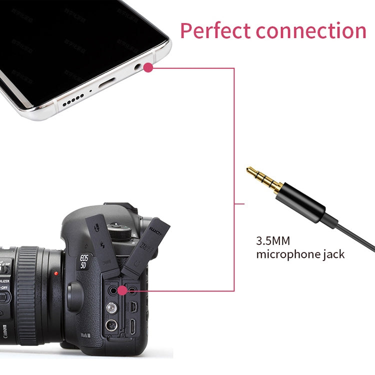 YICHUANG YC-VM20 Omnidirectional Lavalier Microphone for Video Recording with 3.5mm Port, Cable Length: 6m, YC-VM20