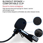 Microfono lavalier omnidirezionale con cavo 6 m jack 3,5 mm