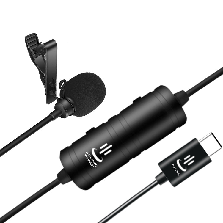 YICHUANG YC-VM30 Microfono per registrazione lavalier a doppia modalità USB-C / Type-C, lunghezza cavo: 6 m, YC-VM30