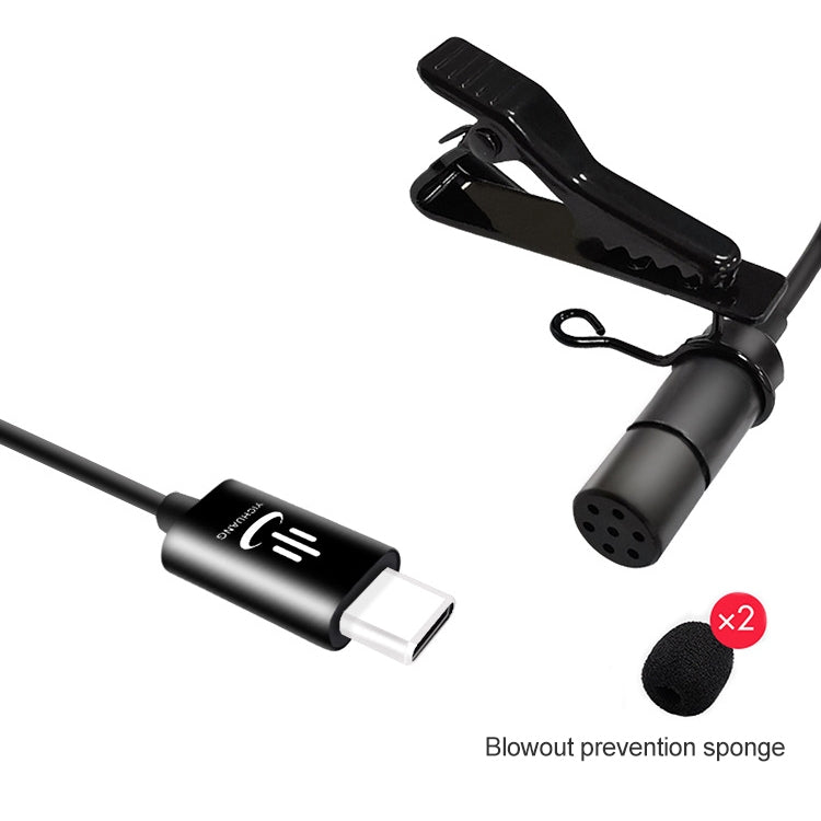 Microfono lavalier USB-C omnidirezionale 6 m YC-VM30