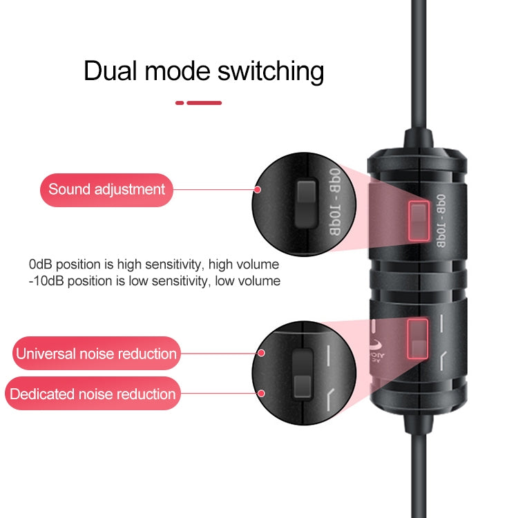 Microfono lavalier USB-C omnidirezionale 6 m YC-VM30