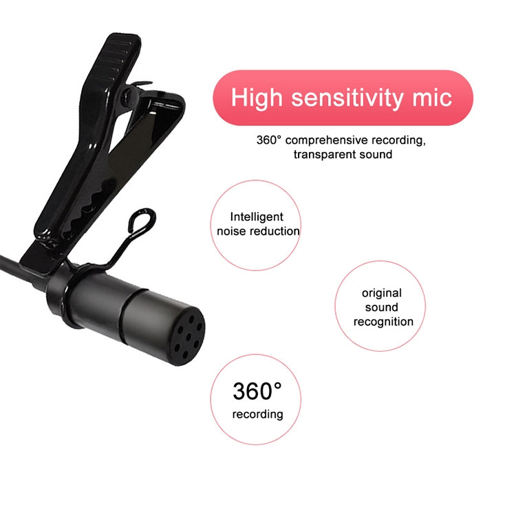 Microfono lavalier YICHUANG YC-VM40 con cavo 6 m