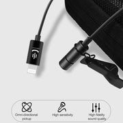 YICHUANG YC-VM40 Dual-mode Lavalier Recording Microphone with 8-pin Port, Cable Length: 6m, YC-VM40