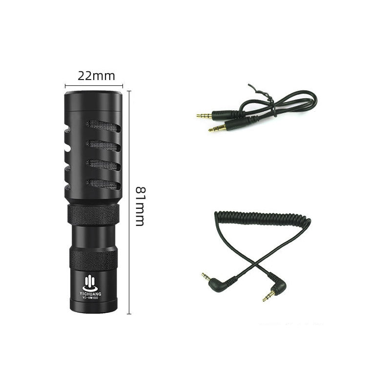 YICHUANG YC-VM100 Microfono portatile con riduzione del rumore puntato con porta da 3,5 mm