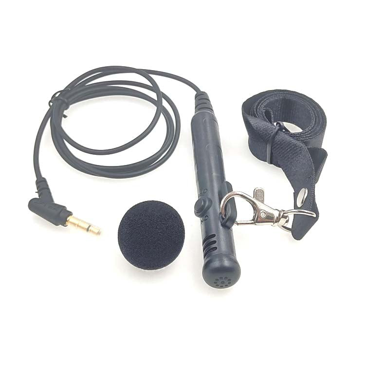 MK-7 Microfono da collo con altoparlante portatile con testa a gomito da 3,5 mm e cordino, lunghezza: 1 m