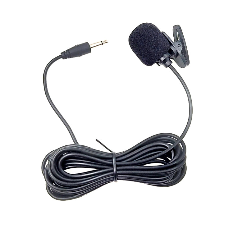 ZJ002MR 2.5mm Straight Mono Plug Car Sun Visor Wireless Interpreter Tour Guide Megaphone Wired Lavalier Microphone, Length: 3m, Mono 2.5mm