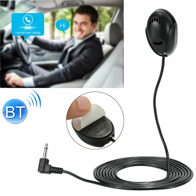 ZJ010MR 2.5mm Angle Head Mono Plug Car GPS Navigation Speaker External Paste Bluetooth Microphone, Length: 3m, 2.5mm