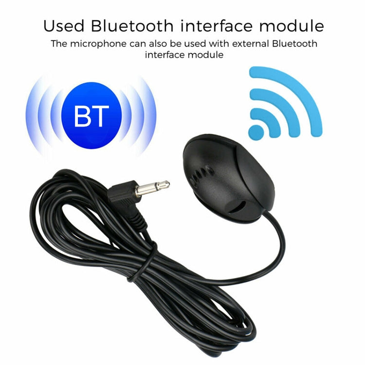 ZJ010MR 2.5mm Angle Head Mono Plug Car GPS Navigation Speaker External Paste Bluetooth Microphone, Length: 3m, 2.5mm