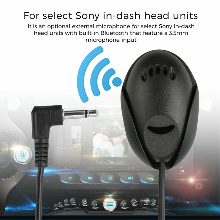 ZJ010MR 2.5mm Angle Head Mono Plug Car GPS Navigation Speaker External Paste Bluetooth Microphone, Length: 3m, 2.5mm