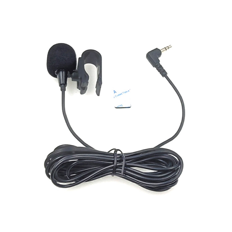 ZJ025MR Adhesive Clip-on Lavalier Stereo Microphone for Car GPS / Bluetooth Audio DVD Enabled External Microphone, Cable Length: 3m, 90 Degree Elbow 2.5mm Jack, Elbow 2.5mm Jack Stereo