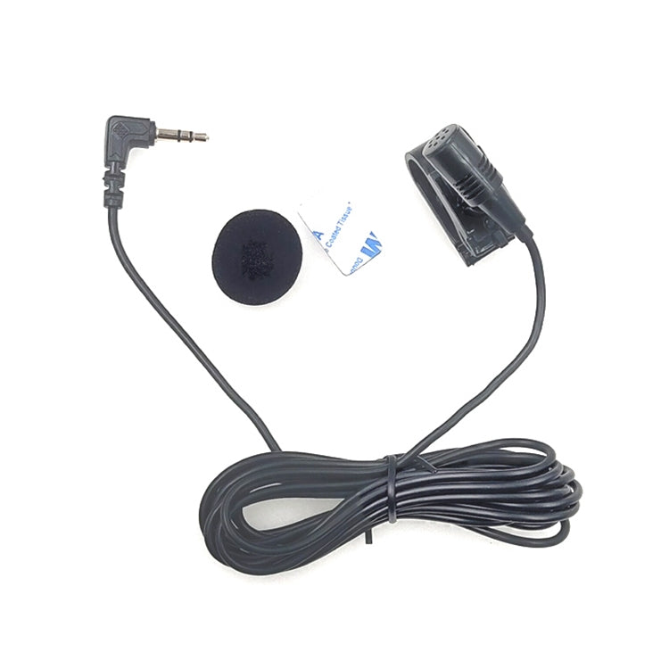 ZJ025MR Adhesive Clip-on Lavalier Stereo Microphone for Car GPS / Bluetooth Audio DVD Enabled External Microphone, Cable Length: 3m, 90 Degree Elbow 2.5mm Jack, Elbow 2.5mm Jack Stereo