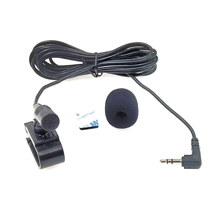 ZJ025MR Adhesive Clip-on Lavalier Stereo Microphone for Car GPS / Bluetooth Audio DVD Enabled External Microphone, Cable Length: 3m, 90 Degree Elbow 2.5mm Jack, Elbow 2.5mm Jack Stereo