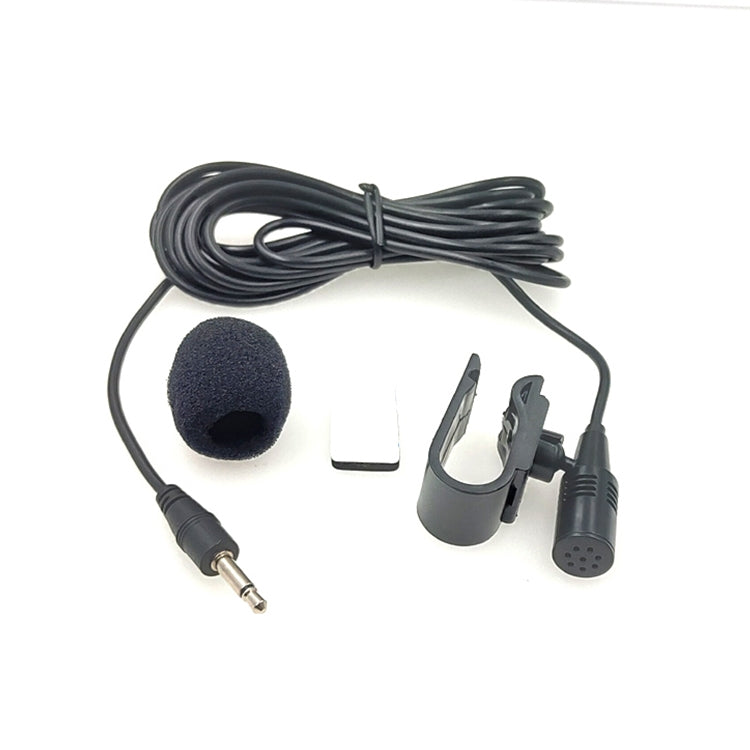 ZJ025MR Adhesive Clip-on Lavalier Microphone Mono with 2.5mm Jack for Car GPS / Bluetooth Audio DVD Enabled External Microphone, Cable Length: 3m, 2.5mm Jack Mono