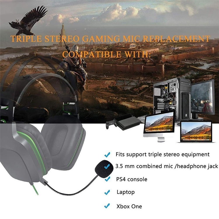 ZJ033MR-03 19cm Mono Angle Head 3.5mm Gaming Headset Sound Card Live Microphone, 17cm Mono Angle Head