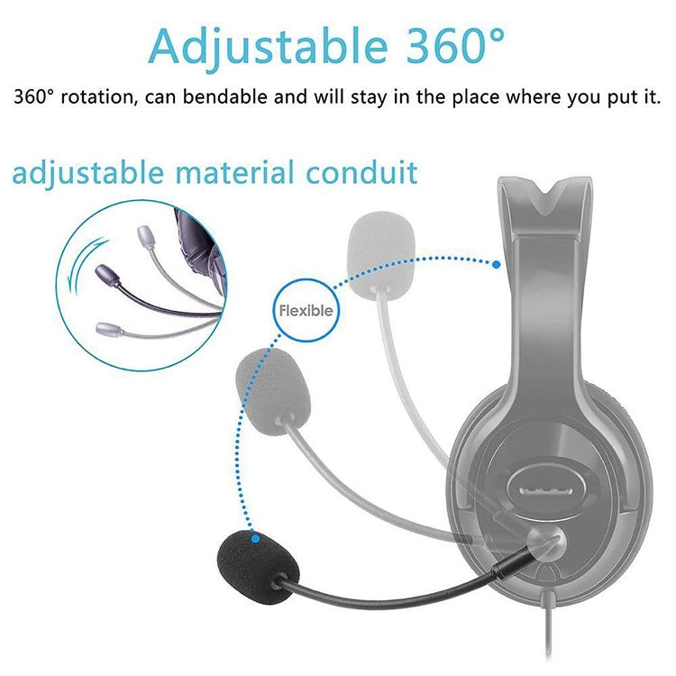 Microfono omnidirezionale 3,5 mm angolo per cuffie da gioco