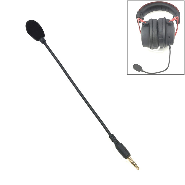 ZJ033MR-03 Microfono dal vivo con scheda audio per cuffie da gioco stereo da 3,5 mm con spina diritta da 19 cm, 19cm Stereo Straight Plug