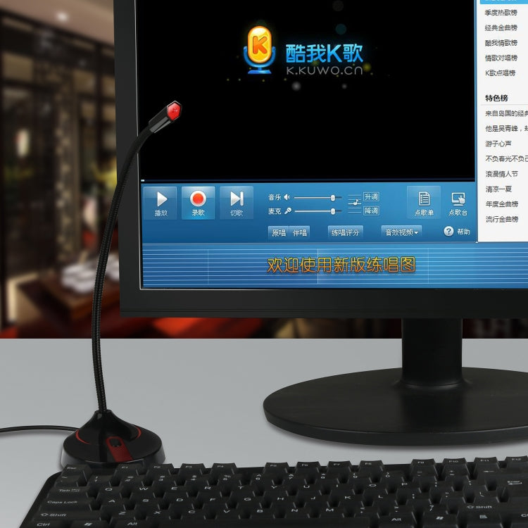 HXSJ F12 Microfono per computer USB pieghevole a 360 gradi senza unità, lunghezza cavo: 2,2 m
