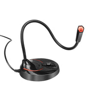 HXSJ F12 Microfono per computer USB pieghevole a 360 gradi senza unità, lunghezza cavo: 2,2 m