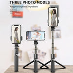 Bastone selfie pieghevole con treppiede Bluetooth in alluminio