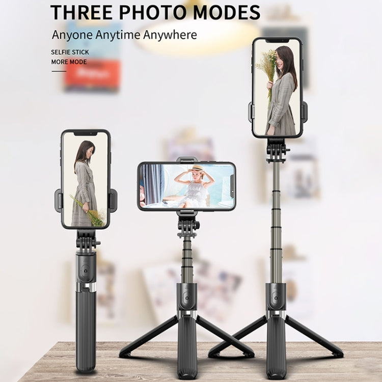 L03 Aluminum Alloy Bluetooth Tripod Foldable Selfie Stick, L03 White, L03 Black