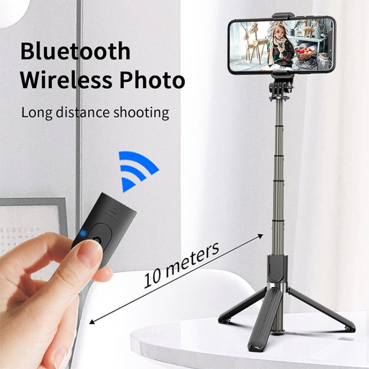 L03 Aluminum Alloy Bluetooth Tripod Foldable Selfie Stick, L03 White, L03 Black