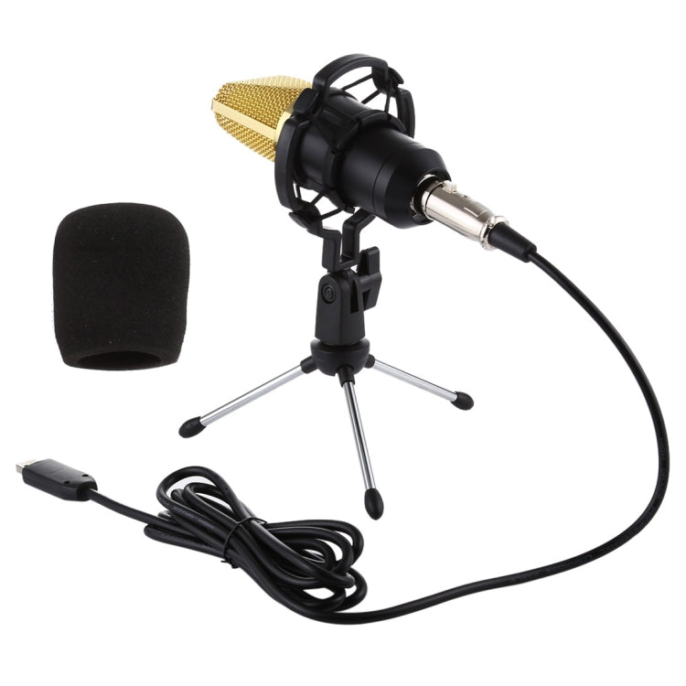 Microfono a condensatore USB BM-700 con cappuccio antivento