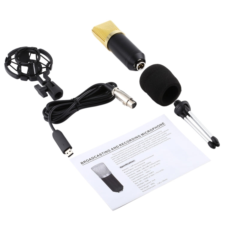 Microfono a condensatore USB BM-700 con cappuccio antivento