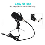 Microfono a condensatore USB BM-700 con cappuccio antivento