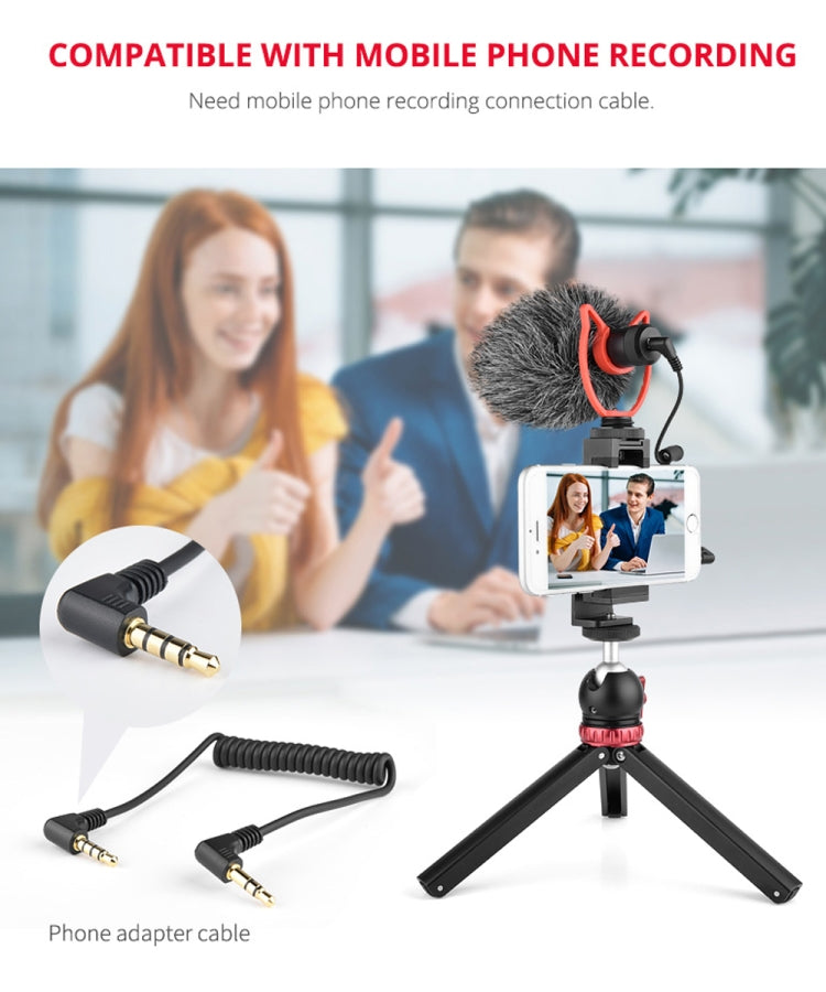 YELANGU MIC10 YLG9920A Microfono professionale per video shotgun a condensatore per interviste con cavo audio da 3,5 mm per videocamera DSLR e DV, Microphone