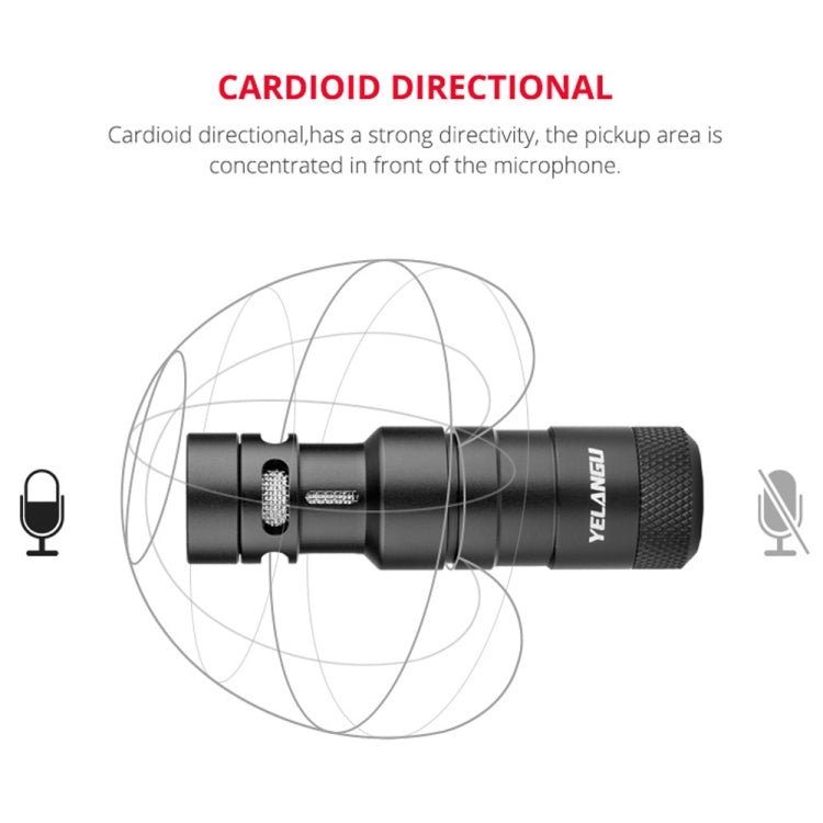 YELANGU MIC10 YLG9920A Microfono professionale per video shotgun a condensatore per interviste con cavo audio da 3,5 mm per videocamera DSLR e DV, Microphone