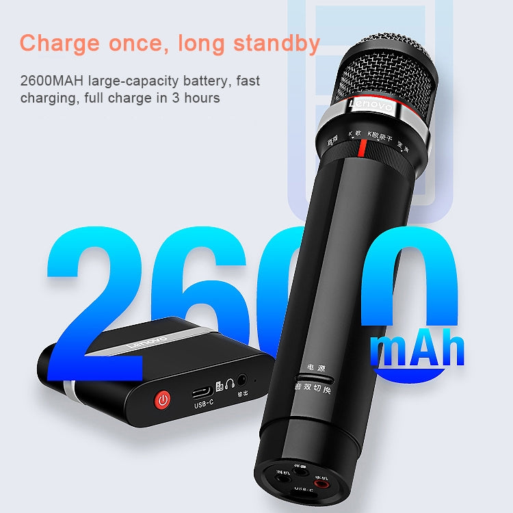 Original Lenovo UM20-U K Song Wireless Digital Microphone Live Recording Equipment with Wireless Receiver