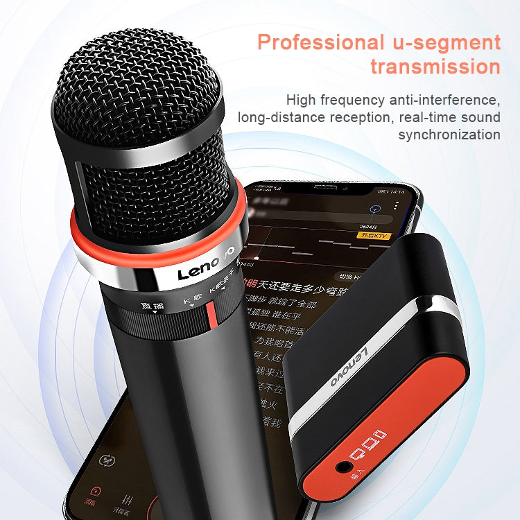 Original Lenovo UM20-U K Song Wireless Digital Microphone Live Recording Equipment with Wireless Receiver