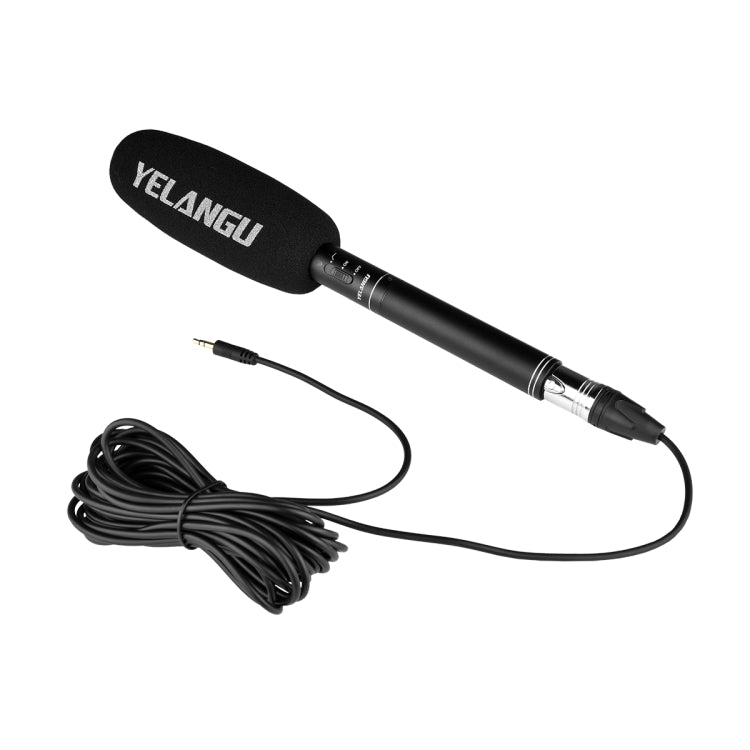 YELANGU YLG9933A MIC07 Microfono professionale per video shotgun a condensatore per interviste con adattatore audio da 6,5 mm e cavo audio RXL da 3,5 mm