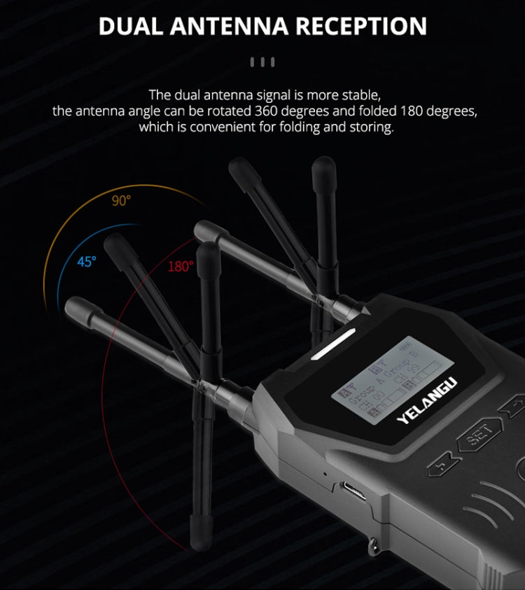 YELANGU YLG9929B MX4 100CH Dual Channel UHF Wireless Microphone System with 2 Transmitters and Receiver for DSLR Cameras and Camcorders, YLG9929B