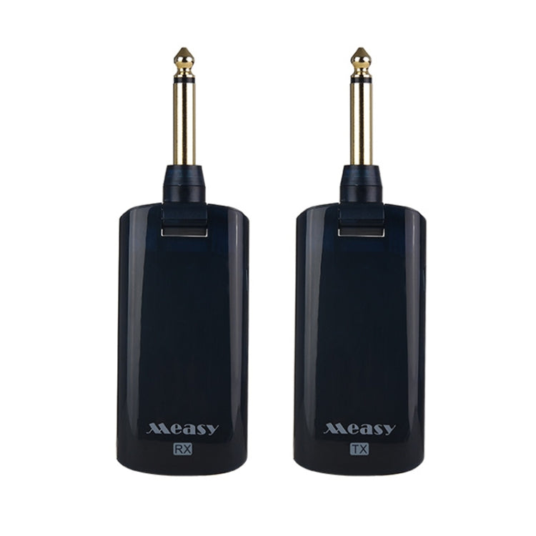 Measy AU688-U 20-Channel Wireless Guitar System Rechargeable Musical Instrument Transmitter Receiver, AU688-U Black