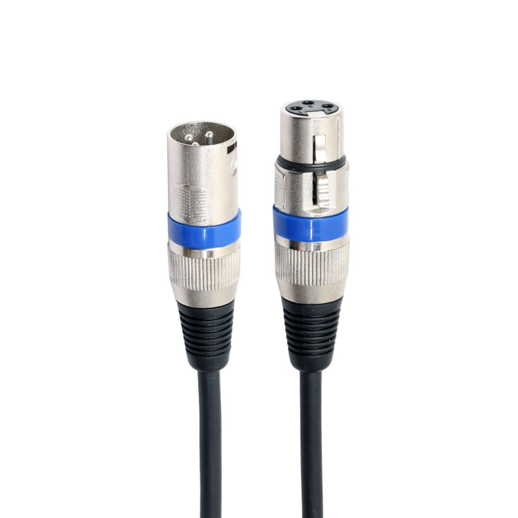 1m 3 Pin XLR Male to XLR Female Shielded MIC Microphone Audio Cable, Length: 1m (Blue)