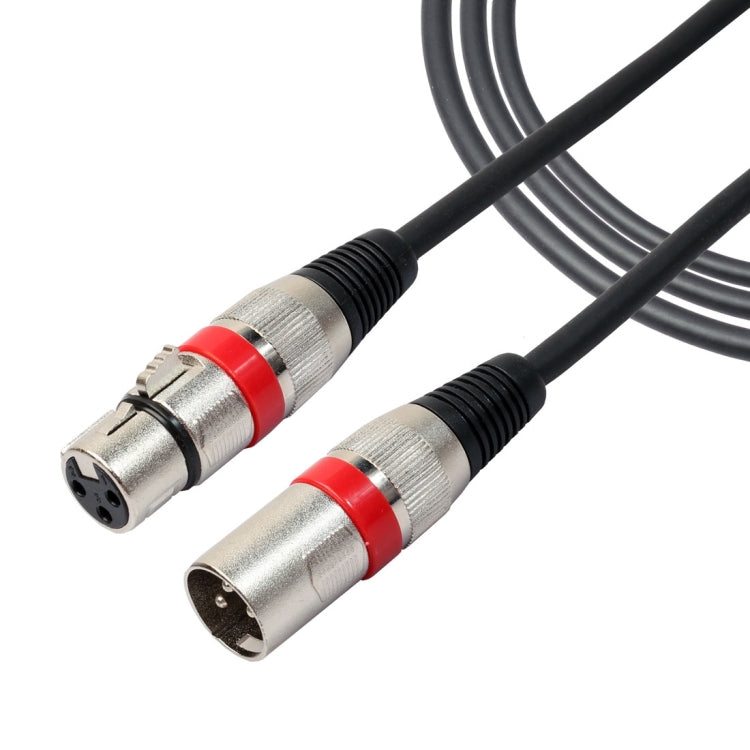 Cavo audio per microfono schermato MIC da 1,8 m a 3 pin XLR maschio a XLR femmina, Length: 1.8m (Red)