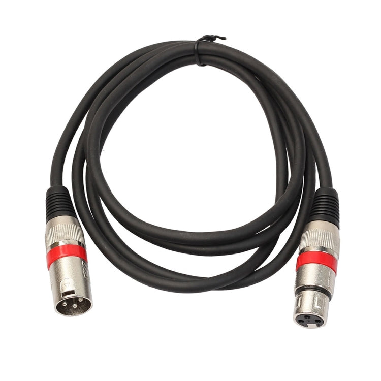 Cavo audio per microfono schermato MIC da 1,8 m a 3 pin XLR maschio a XLR femmina, Length: 1.8m (Red)