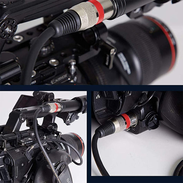 Cavo audio microfono XLR 3 pin maschio-femmina 5m rosso