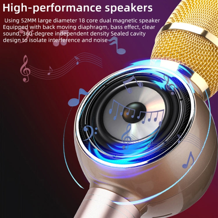 K2 Bluetooth 5.0 Karaoke Microfono wireless Bluetooth con luci colorate dal vivo