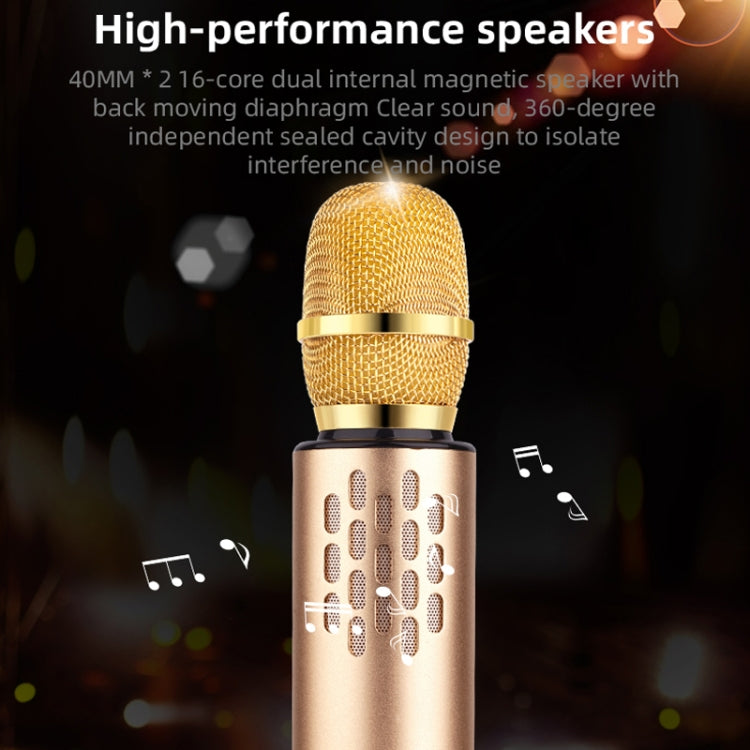 K3 Bluetooth 5.0 Karaoke Microfono a condensatore Bluetooth wireless con audio stereo dal vivo