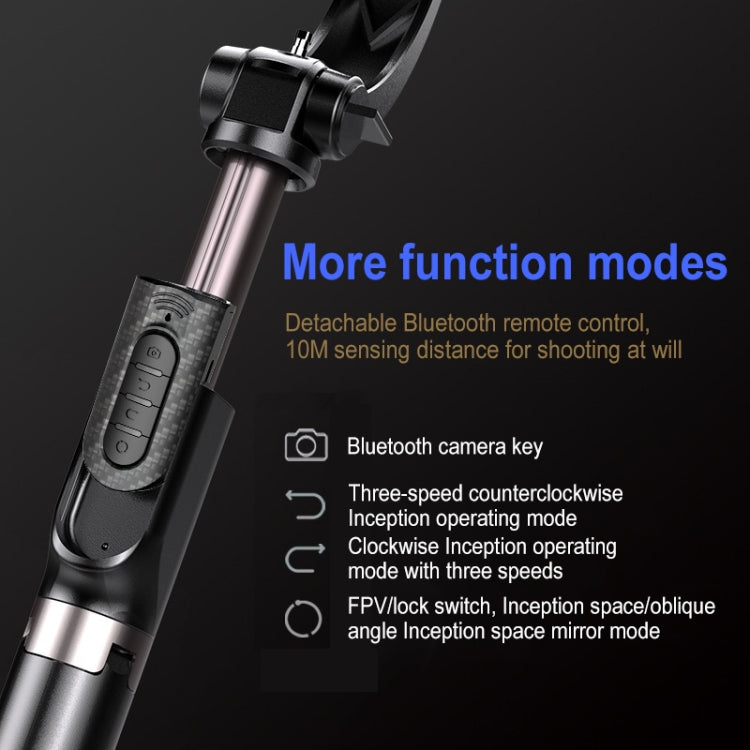 Stabilizzatore cardanico portatile H202 Pieghevole 3 in1 Bluetooth Supporto per treppiede per selfie stick remoto per smartphone, controllo quad-key, H202  Quad-Key Control