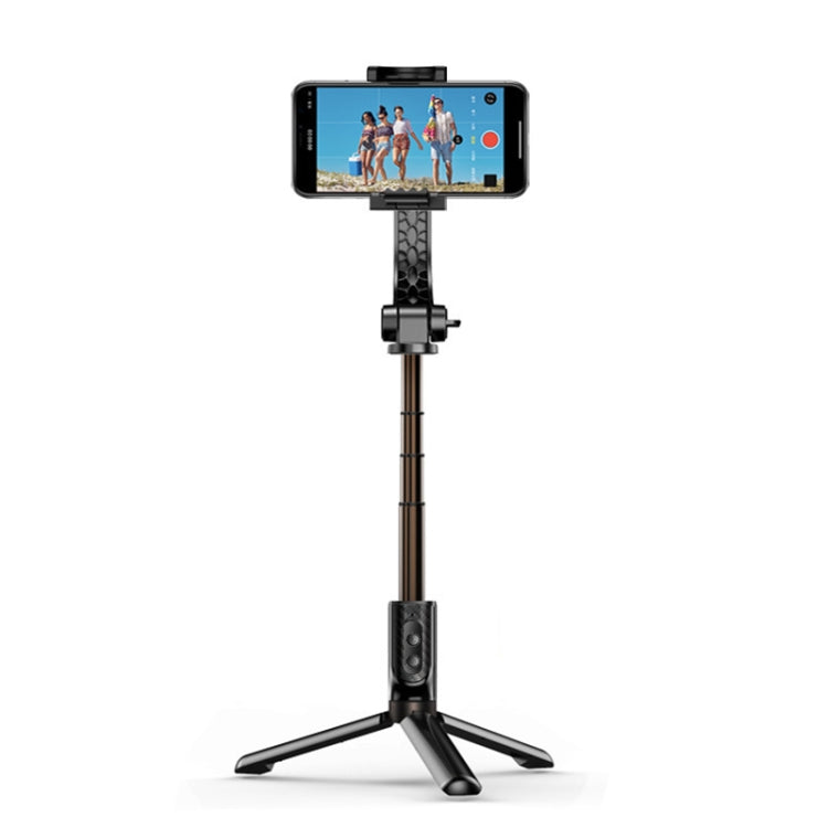 Stabilizzatore cardanico portatile H202 pieghevole 3 in 1 supporto per treppiede per selfie stick remoto Bluetooth per smartphone, controllo a doppio tasto, H202 Dual-Key Control