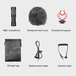 Microfono a condensatore MM1 per smartphone e fotocamere