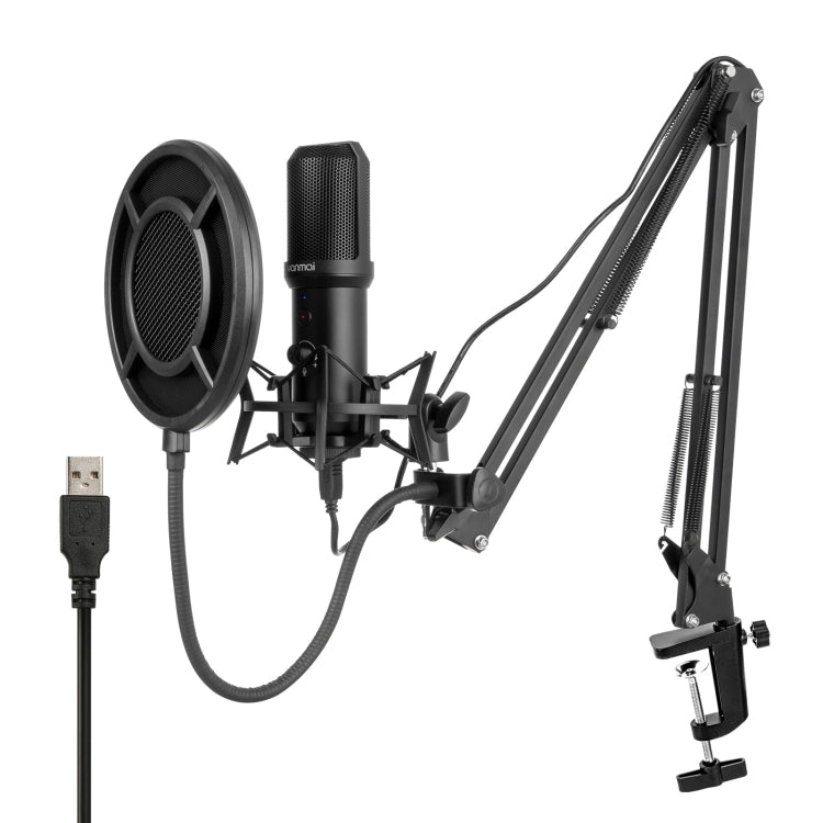 Microfono USB Yanmai Q10B con staffa e LED