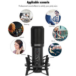 Microfono USB Yanmai Q10B con staffa e LED