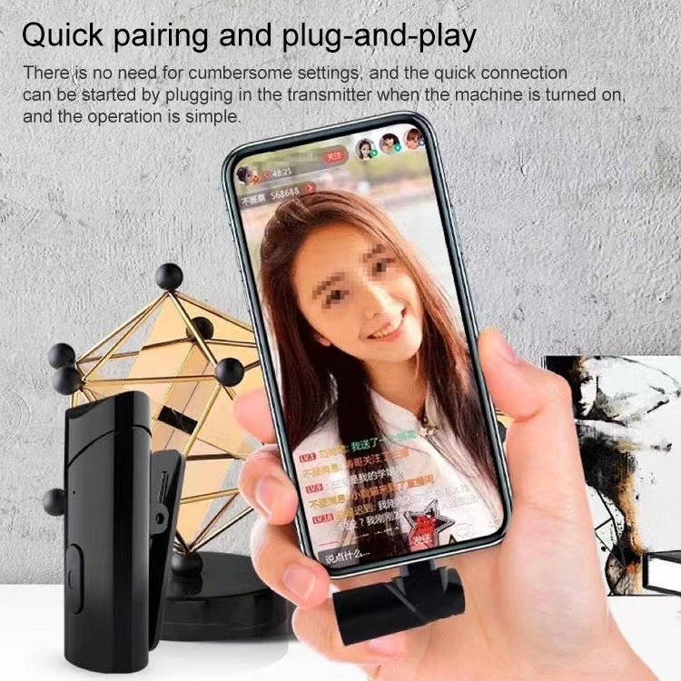 Microfono wireless portatile 2,4 GHz con clip 8 pin