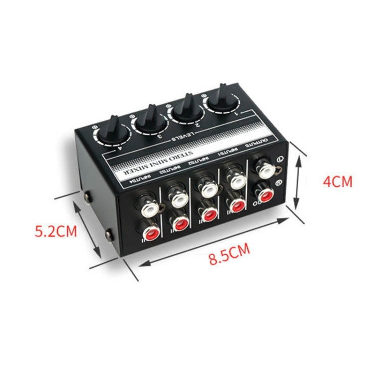 Mixer audio stereo passivo 4 canali CX400