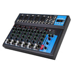 Mixer audio USB Bluetooth 7 canali con riverbero EU Plug