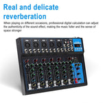 Mixer audio USB Bluetooth 7 canali con riverbero EU Plug